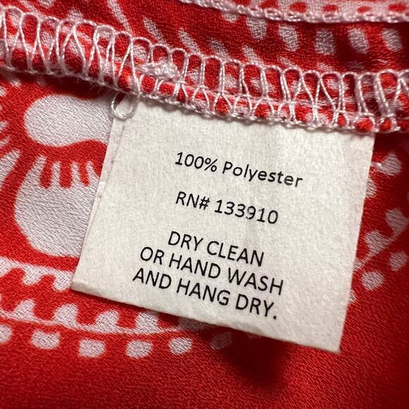 Show Me Your Mumu Riri Romper Aquarius Paisley Red & White Ruffle Leg Size L - Picture 10 of 13